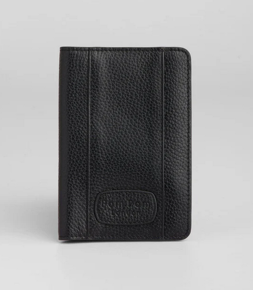 Pom Pom Passport Holder Black