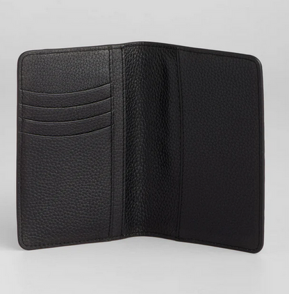 Pom Pom Passport Holder Black