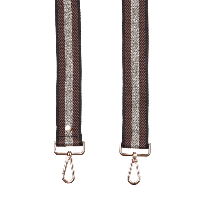 Pom Pom Strap Conker & Gold Rope