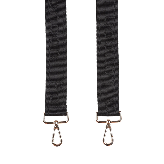 Pom Pom Strap Logo Black