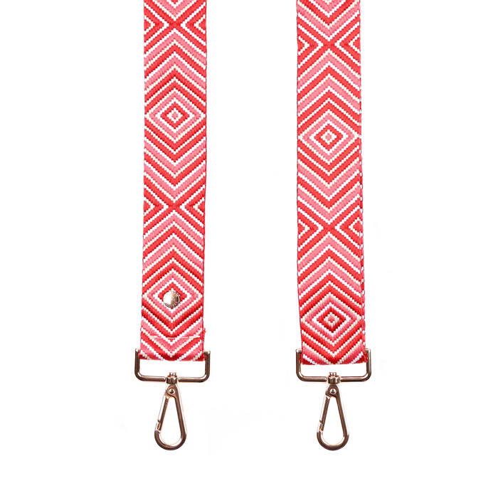 Pom Pom Strap Red Mosaic