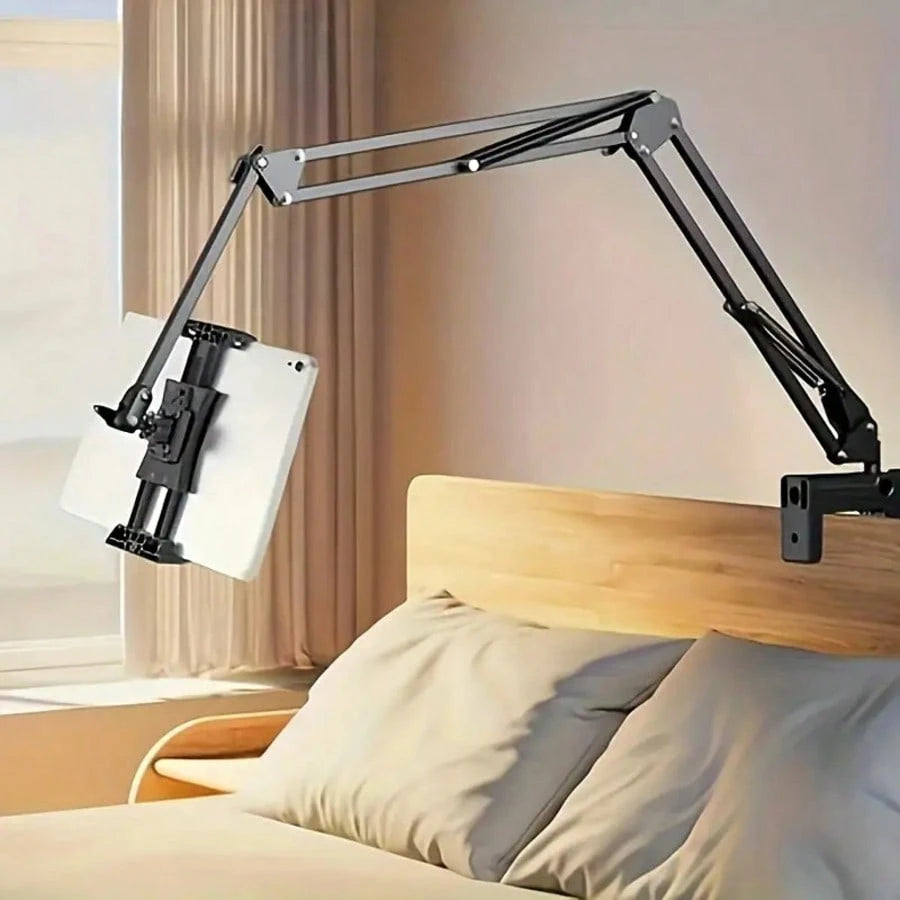 Pomeranian Adjustable Cantilever Stand Car Phone Holder Extended Desktop Stand, Long Arm Tablet Holder, Bedside Tabletop Mount Compatible With Ipad & Smartphone – Lazy Phone Cradle With Mechanical Can