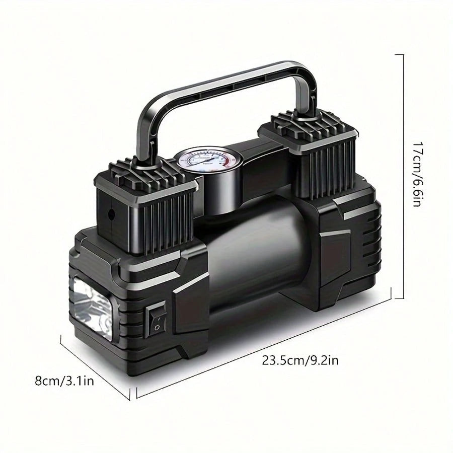 Portable Air Compressor CQ-023| Digital Display| Fast Inflation For Cars, Motorcycles & Bicycles| Sleek Metallic Design| Quick Charge Technology| Ideal For Travel & Roadside Emergencies, Air Comp