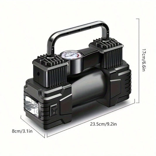 Portable Air Compressor CQ-023| Digital Display| Fast Inflation For Cars, Motorcycles & Bicycles| Sleek Metallic Design| Quick Charge Technology| Ideal For Travel & Roadside Emergencies, Air Comp