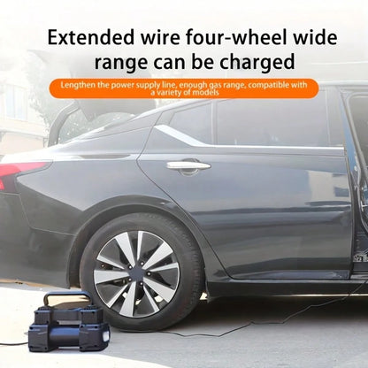 Portable Air Compressor CQ-023| Digital Display| Fast Inflation For Cars, Motorcycles & Bicycles| Sleek Metallic Design| Quick Charge Technology| Ideal For Travel & Roadside Emergencies, Air Comp
