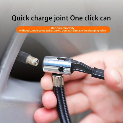 Portable Air Compressor CQ-023| Digital Display| Fast Inflation For Cars, Motorcycles & Bicycles| Sleek Metallic Design| Quick Charge Technology| Ideal For Travel & Roadside Emergencies, Air Comp