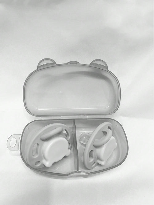 Portable Baby Pacifier Storage Box, Can Hold 2 Pacifiers For Replacement, Baby Pacifier Storage Box, Travel Pacifier Box