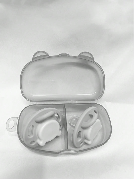 Portable Baby Pacifier Storage Box, Can Hold 2 Pacifiers For Replacement, Baby Pacifier Storage Box, Travel Pacifier Box