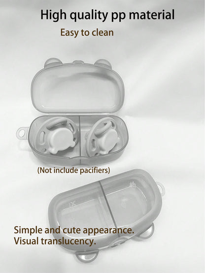 Portable Baby Pacifier Storage Box, Can Hold 2 Pacifiers For Replacement, Baby Pacifier Storage Box, Travel Pacifier Box