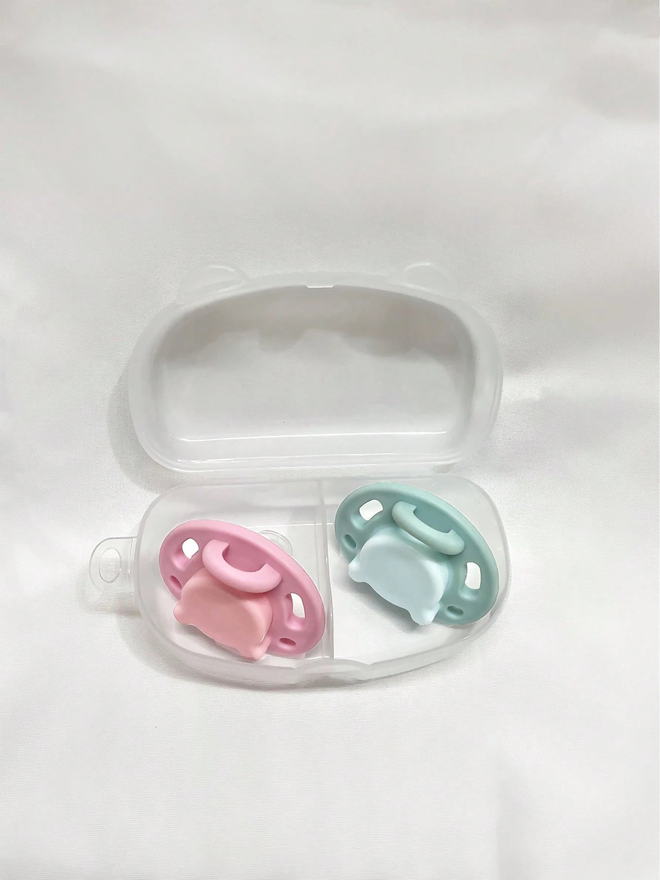 Portable Baby Pacifier Storage Box, Can Hold 2 Pacifiers For Replacement, Baby Pacifier Storage Box, Travel Pacifier Box