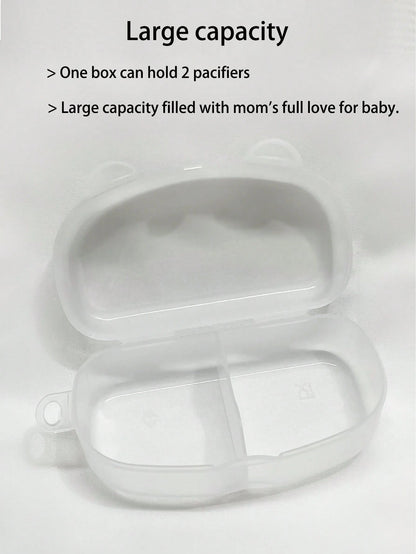 Portable Baby Pacifier Storage Box, Can Hold 2 Pacifiers For Replacement, Baby Pacifier Storage Box, Travel Pacifier Box