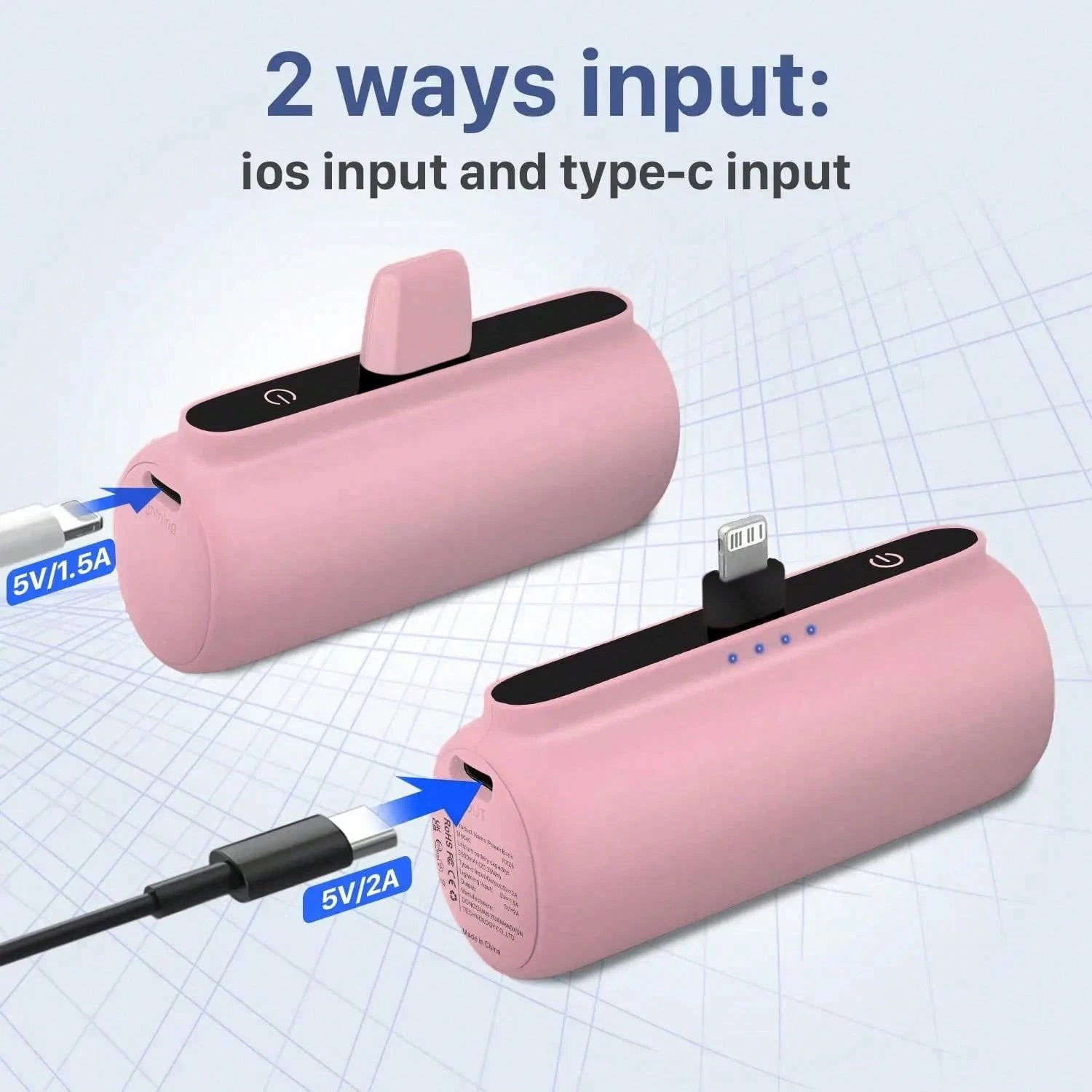 Portable Charger, Small 5500mAh 18W PD Fast Charging Power Bank With External Battery Pack, Mini Travel Charger Compatible With IPhone 14, 13, 12, 11, Pro, Max, XS, XR,, And- Green