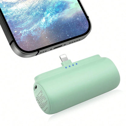 Portable Charger, Small 5500mAh 18W PD Fast Charging Power Bank With External Battery Pack, Mini Travel Charger Compatible With IPhone 14, 13, 12, 11, Pro, Max, XS, XR,, And- Green
