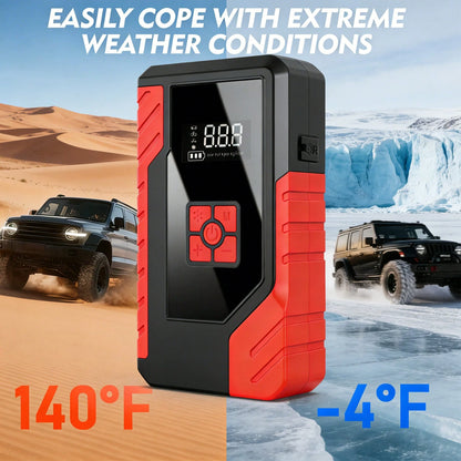 Portable Emergency Jump Starter, 14.8V Car Battery Charger, 10500mAh, Optional Air Pump Emergency Starter, Multiple Modes, Jump Starter Accessories & Tools, Equipped With USB Type-C And USB Output Por