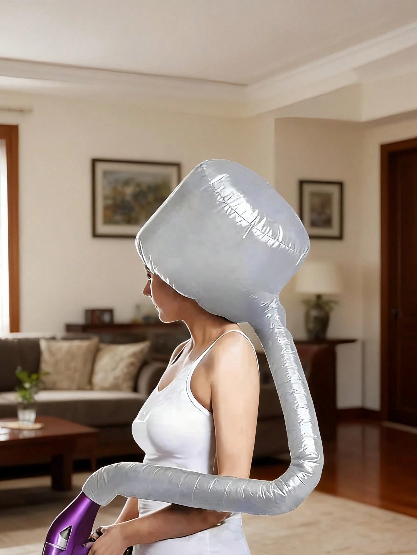 Portable Hair Bonnet Dryer Cap Slouchy Man Hair Dryerr Cap Quick Dry Hair Dryer Heating Set Oil Baking Cap Household Fast Dry Hair Home Bathroom Decor Fall Decor Hair Drying Towel Wrap