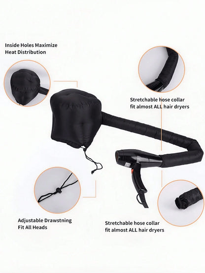 Portable Hair Bonnet Dryer Cap Slouchy Man Hair Dryerr Cap Quick Dry Hair Dryer Heating Set Oil Baking Cap Household Fast Dry Hair Home Bathroom Decor Fall Decor Hair Drying Towel Wrap