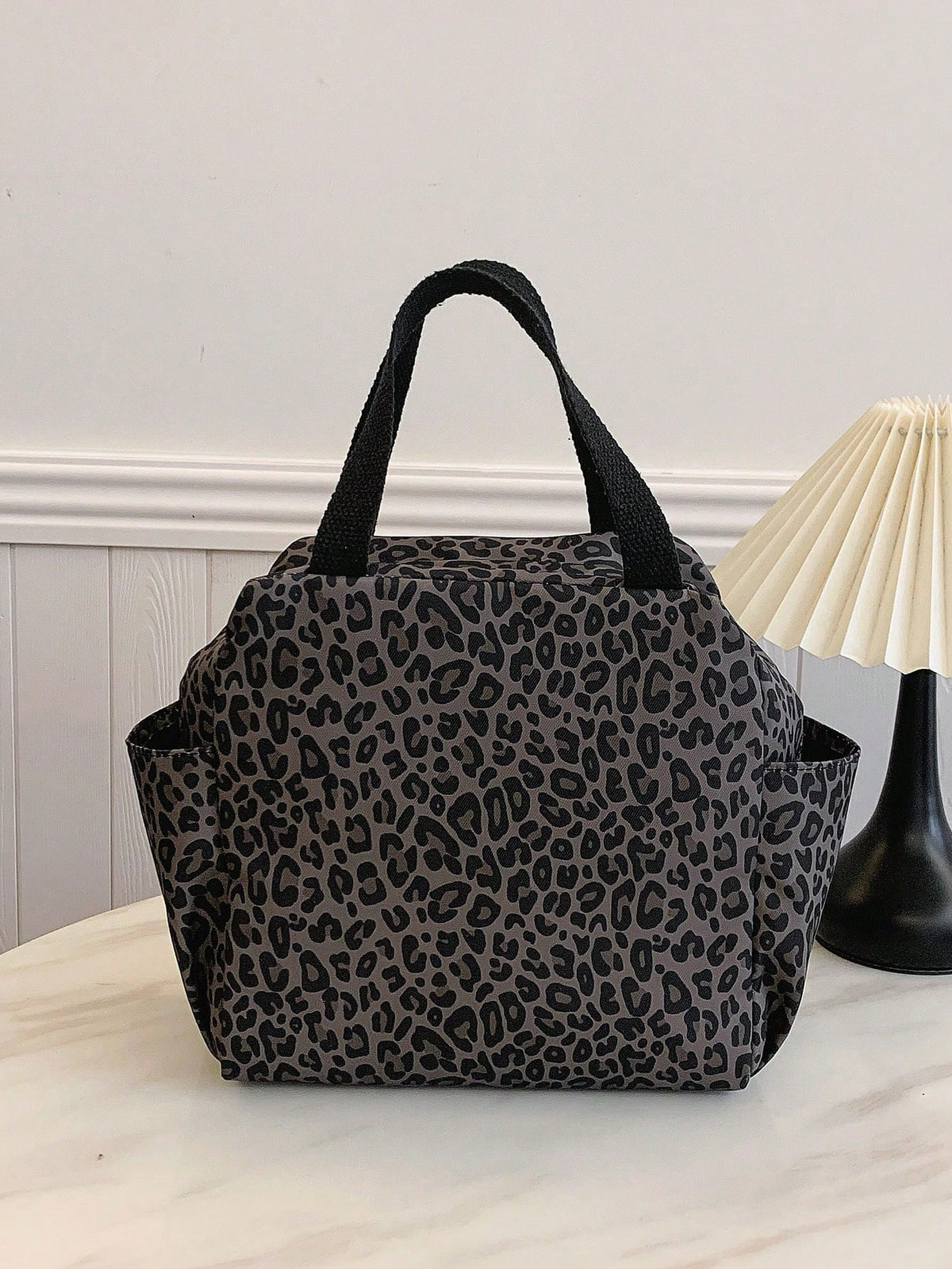 Portable Lunch Bag Insulated Bento Box Dinner Thermal Bag Student Thickened Cute Leopard Print Fruit Pattern Lunch Bag, Lunch Bags For Woman