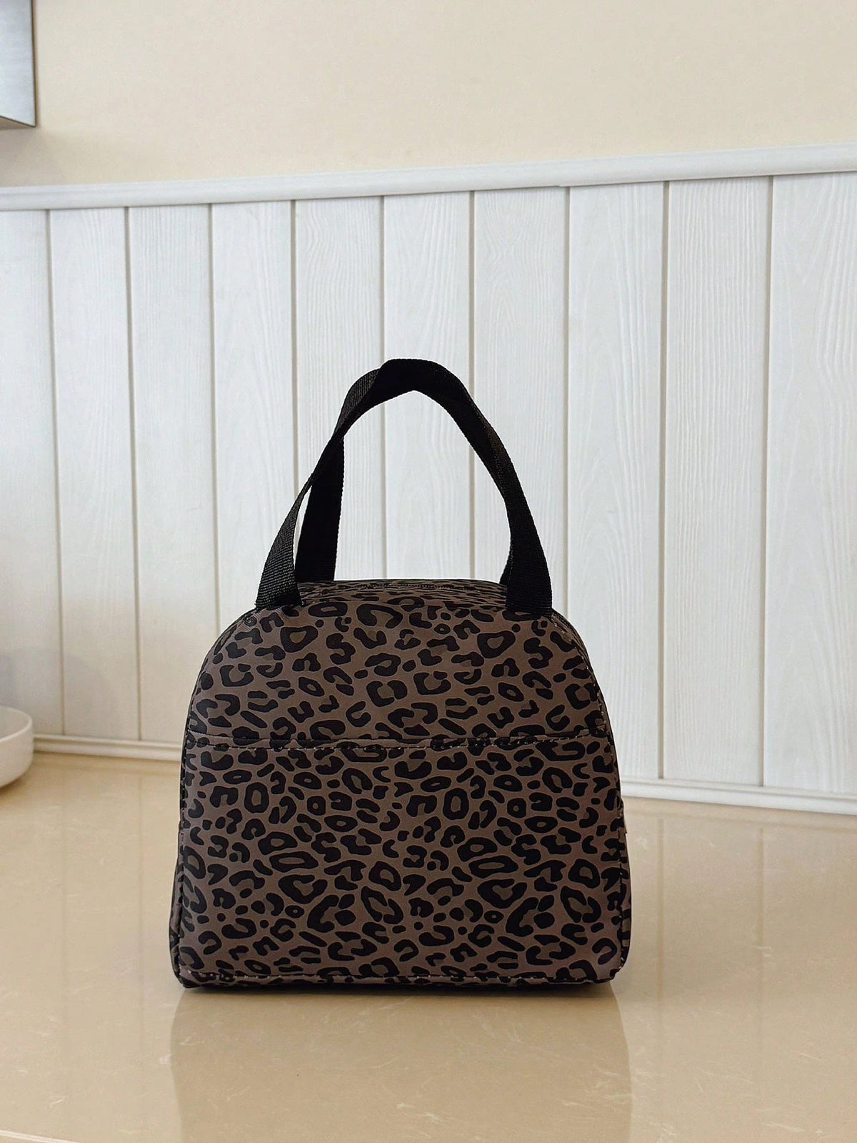 Portable Lunch Bag, Thermal Lunch Box, Bento Bag, Dinner Insulated Bag, Thickened Cute Lunch Fruit Bag For Students, Pink Leopard Print & Floral Lunch Bag, Women Insulated Cooler Bag, Autumn/Winter Fa