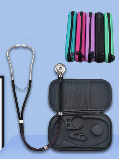 Portable Medical Bag First Aid Box Storage Case, EVA Stethoscope Storage Box With Handle, Hard Carrying Case, Stethoscope Cloth Bag, Home Anti-Drop EVA First Aid Kit, Hard Stethoscope Case