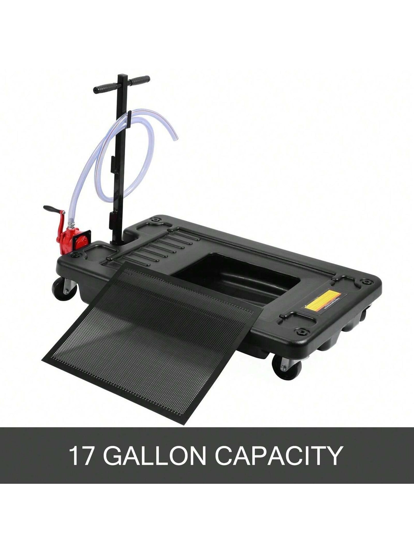 Portable Oil Drain Pan Oil Drain Tank, 57-95L Low Profile Oil Drain Pan, Large Capacity Oil Change Pan, Foldable Hand, With Pump, Hose, Swivel Casters Wheels For Car, SUV, Trucks Oil Draining