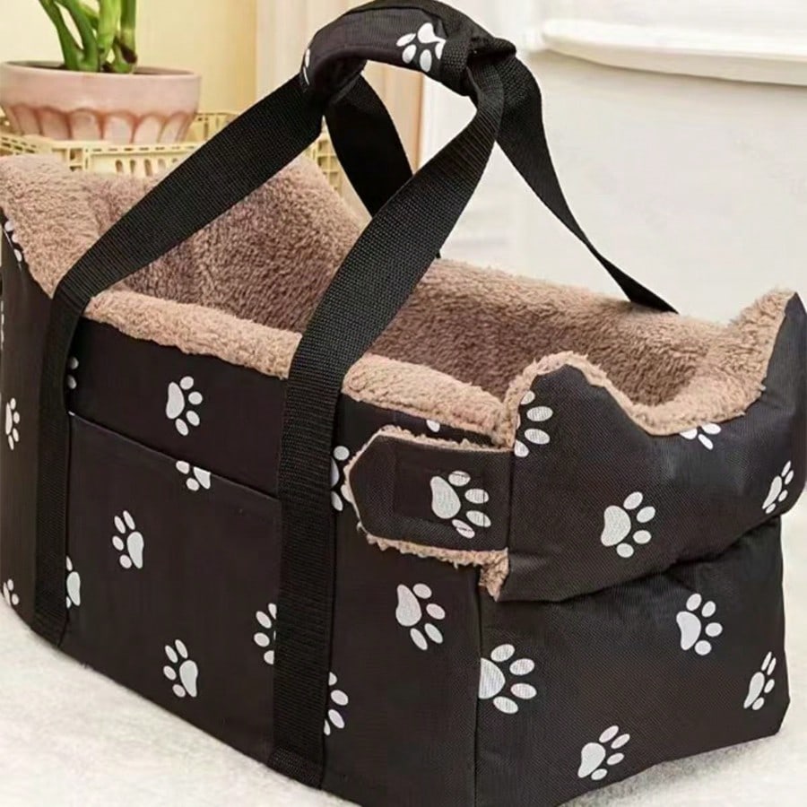 Portable Pet Carrier Dog Car Seat For Small Medium Dogs,Detachable Washable Travel Safety Pet Booster Seat, Comfy Ultra Soft And Multifunctional Car Travel Bed