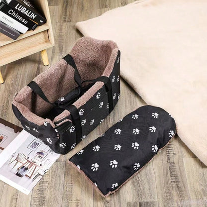 Portable Pet Carrier Dog Car Seat For Small Medium Dogs,Detachable Washable Travel Safety Pet Booster Seat, Comfy Ultra Soft And Multifunctional Car Travel Bed