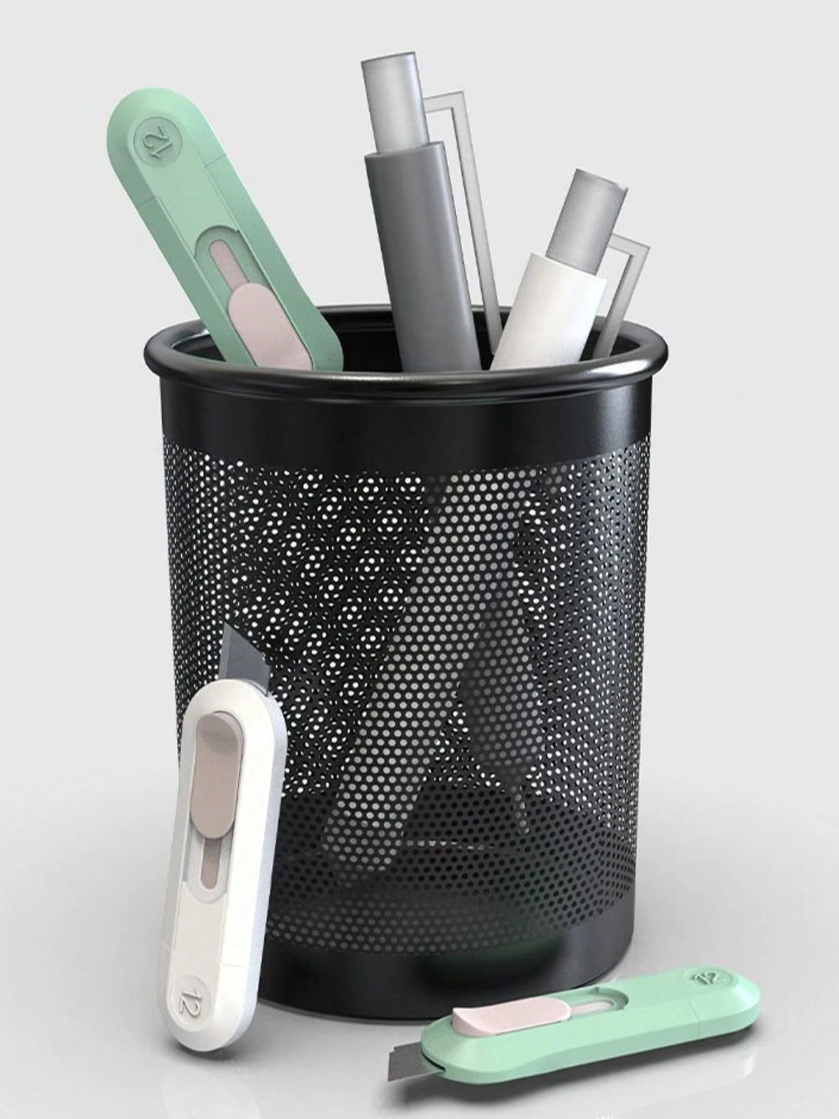 Portable Retractable Mini Box Cutter Knife, Designed For Home & Office, One-Click Blade Ejection For Easy Cutting Of Envelopes/Cardboard/Packages/Craft Materials, Compact Storage Takes Up Little Space