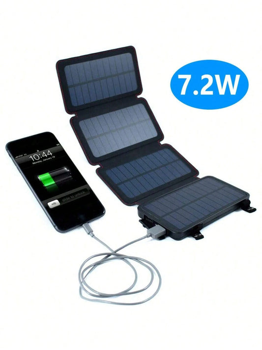 Portable Solar Panel, Foldable Solar Charger Portable Solar Power Bank Mobile Phone Charger Panel Waterproof Camping