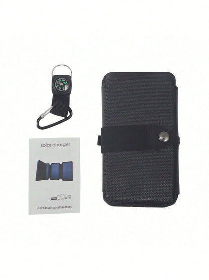 Portable Solar Panel, Foldable Solar Charger Portable Solar Power Bank Mobile Phone Charger Panel Waterproof Camping