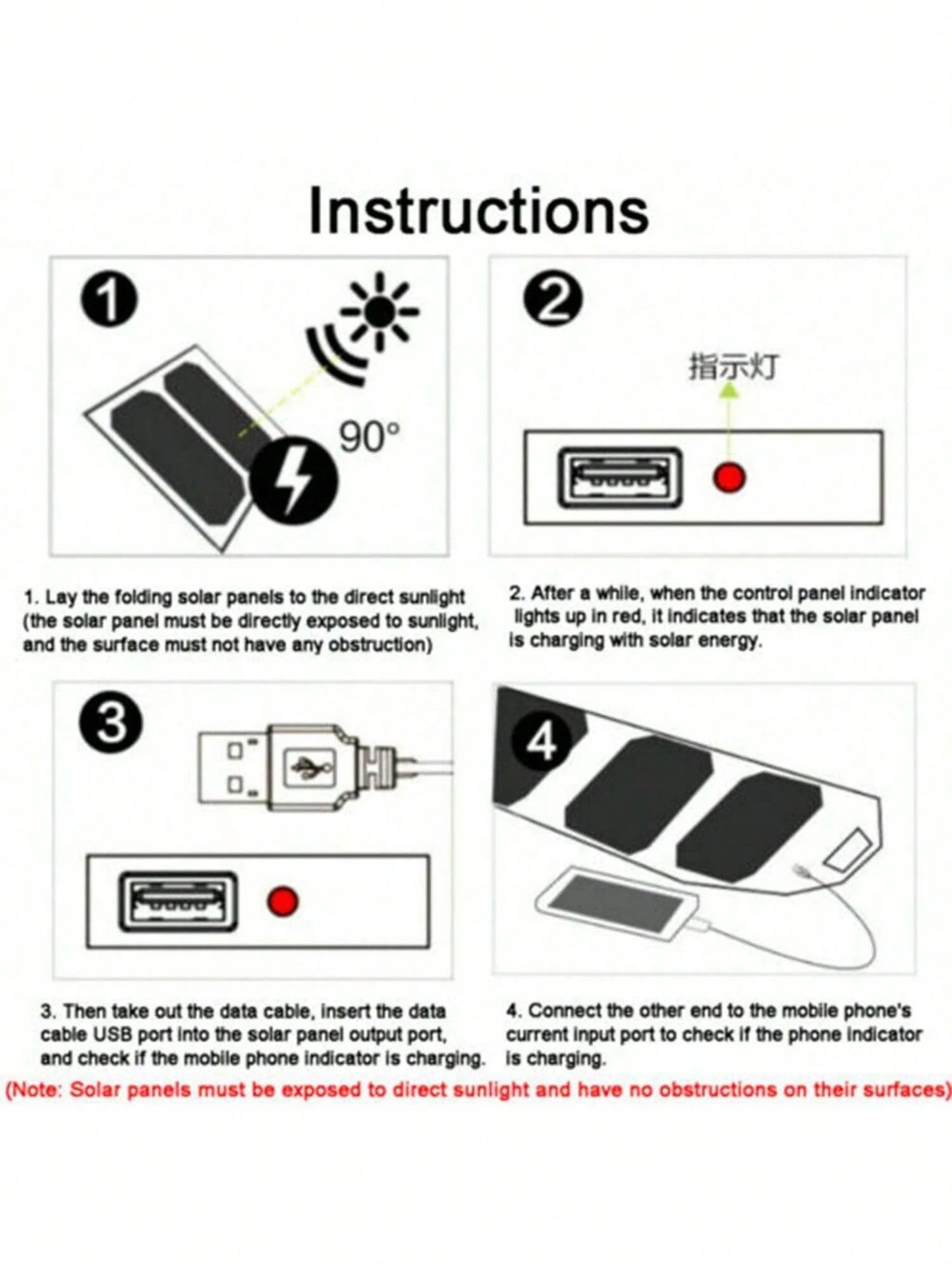 Portable Solar Panel, Foldable Solar Charger Portable Solar Power Bank Mobile Phone Charger Panel Waterproof Camping