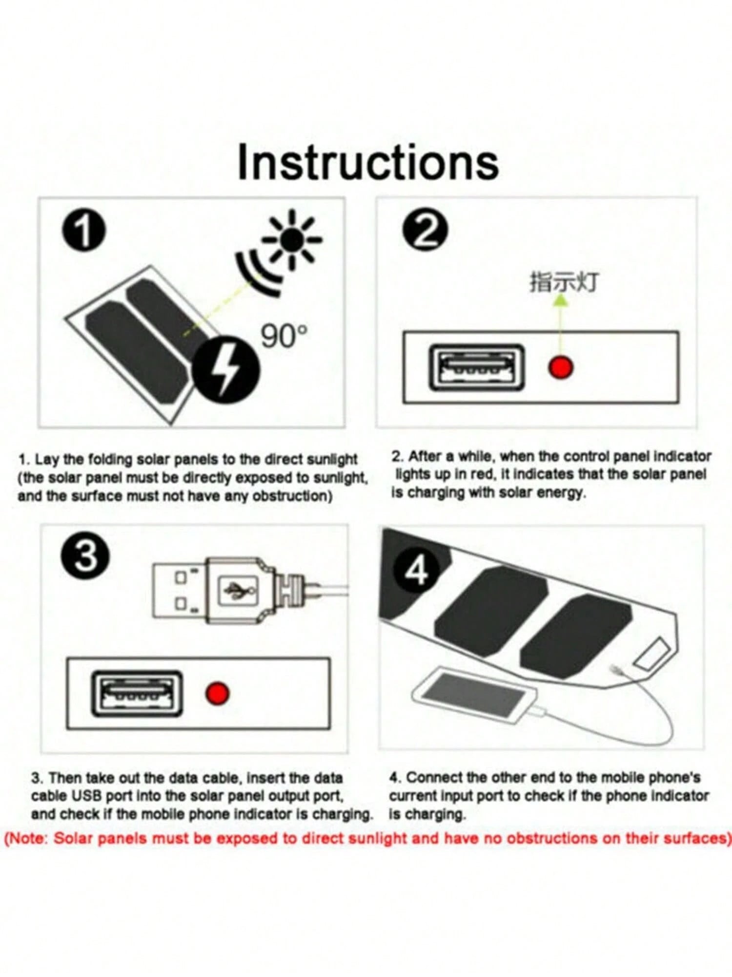 Portable Solar Panel, Foldable Solar Charger Portable Solar Power Bank Mobile Phone Charger Panel Waterproof Camping