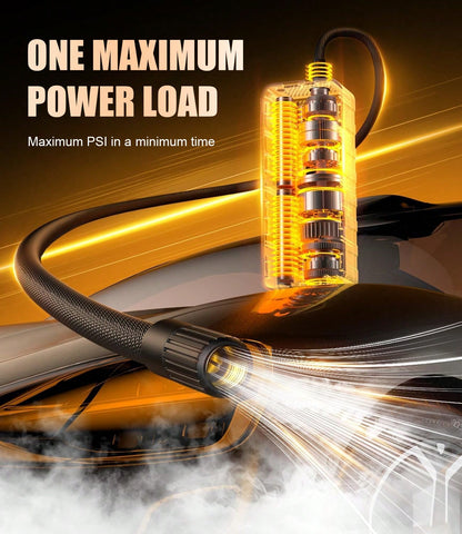 Portable Tire Inflator Air Compressor, Quick Wireless Air Pump, With Digital Display Screen, LED Light, USB Charging, Includes Multi-Function Nozzle Adapter, Lithium Battery, Suitable For Car, Motorcy