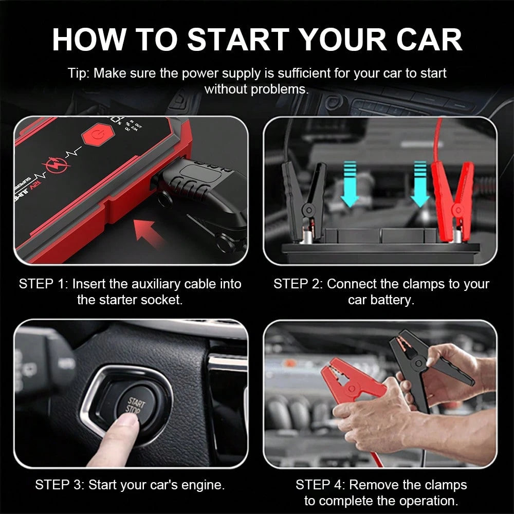 Portable Tire Inflator Air Compressor, Quick Wireless Air Pump, With Digital Display Screen, LED Light, USB Charging, Includes Multi-Function Nozzle Adapter, Lithium Battery, Suitable For Car, Motorcy