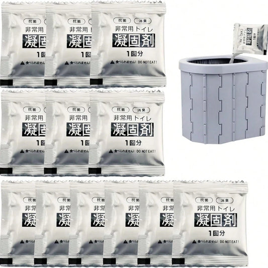 Portable Toilet Gel Packs And Camping Toilet Bags- Odorless, Leak-Proof, Suitable For Camping, Hiking, And Outdoor Adventures- Ideal For Potty Liners And Portable Toilet Solidifiers