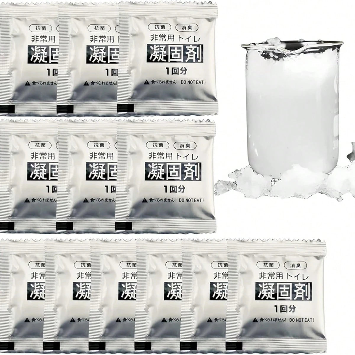 Portable Toilet Gel Packs And Camping Toilet Bags- Odorless, Leak-Proof, Suitable For Camping, Hiking, And Outdoor Adventures- Ideal For Potty Liners And Portable Toilet Solidifiers