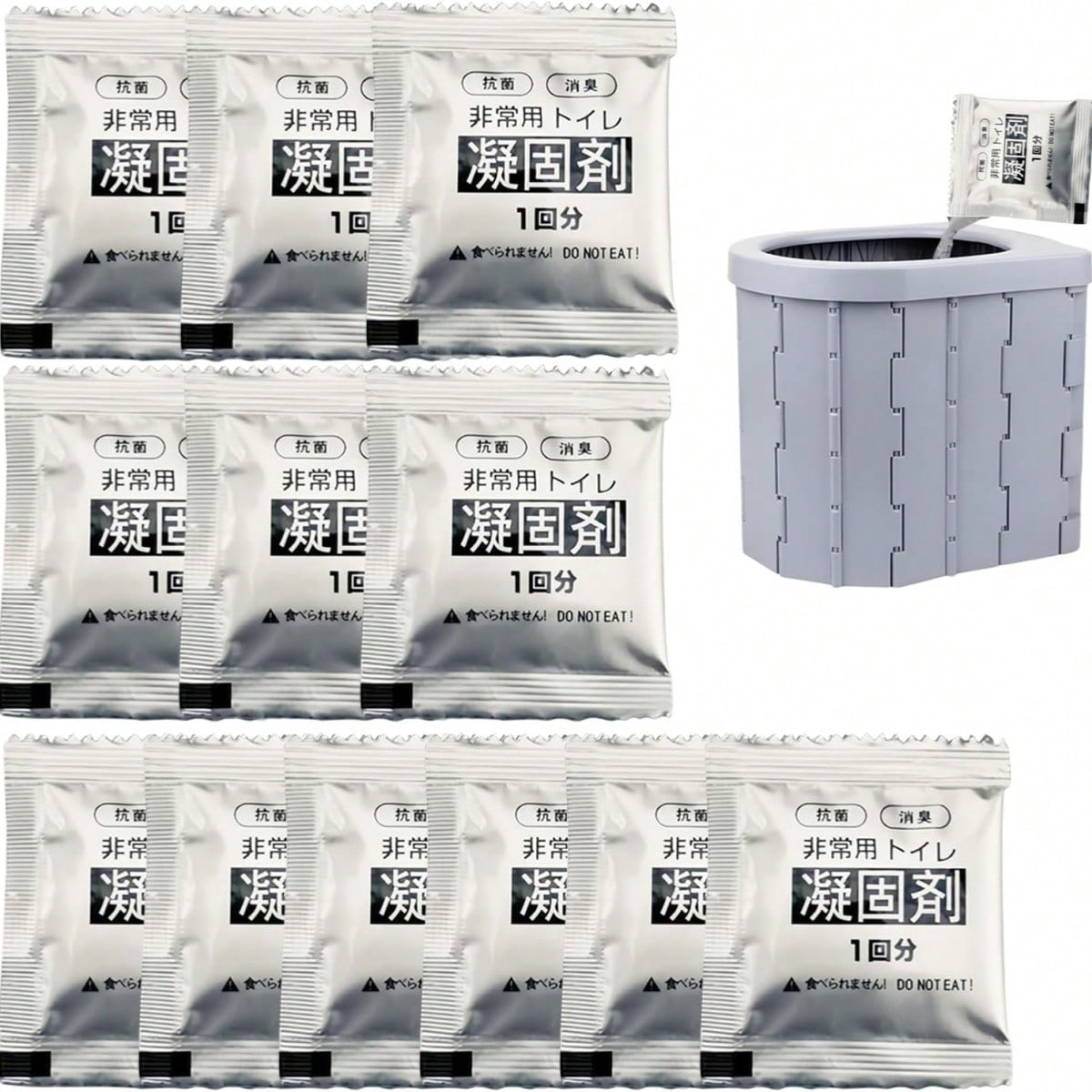 Portable Toilet Gel Packs And Camping Toilet Bags- Odorless, Leak-Proof, Suitable For Camping, Hiking, And Outdoor Adventures- Ideal For Potty Liners And Portable Toilet Solidifiers