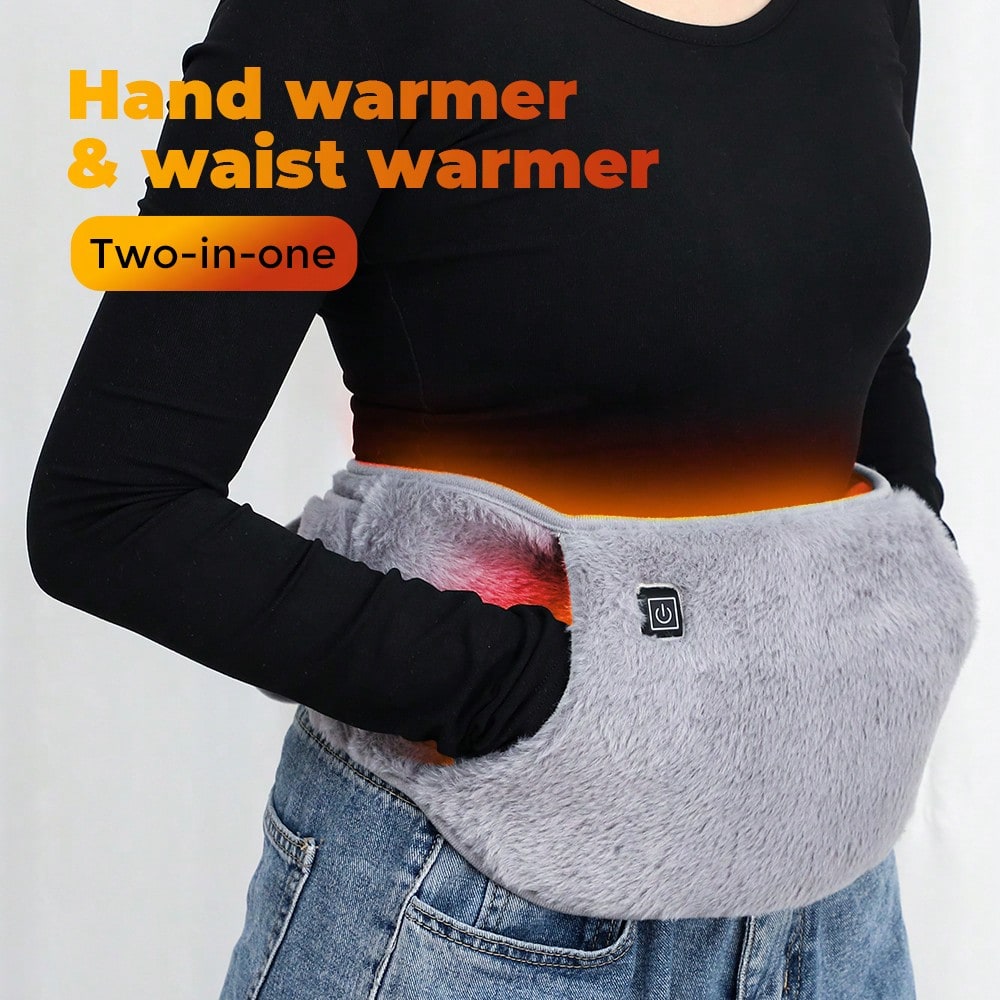 Portable Uterus Warming Belt, USB Plug-In Electric Waist Warmer, Can Warm Hands, 3 Temperature Settings, Fast Heating, Machine Washable, Suitable For Women's Special Period, Perfect Gift. Crystal Velv