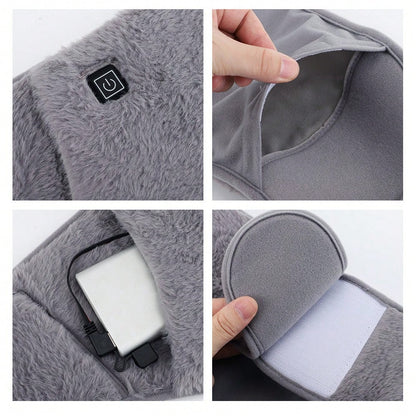 Portable Uterus Warming Belt, USB Plug-In Electric Waist Warmer, Can Warm Hands, 3 Temperature Settings, Fast Heating, Machine Washable, Suitable For Women's Special Period, Perfect Gift. Crystal Velv