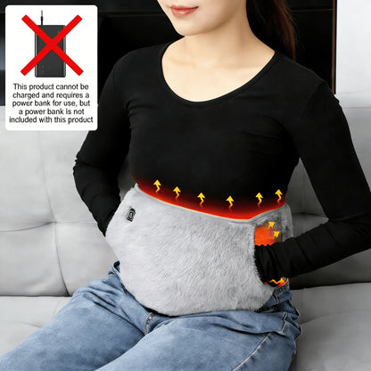 Portable Uterus Warming Belt, USB Plug-In Electric Waist Warmer, Can Warm Hands, 3 Temperature Settings, Fast Heating, Machine Washable, Suitable For Women's Special Period, Perfect Gift. Crystal Velv