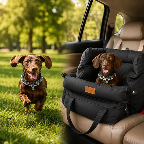 Portable Waterproof Dog Car Seat Washable Pet Bed Chew Resistant All Season Travel Carrier For Medium Dogs