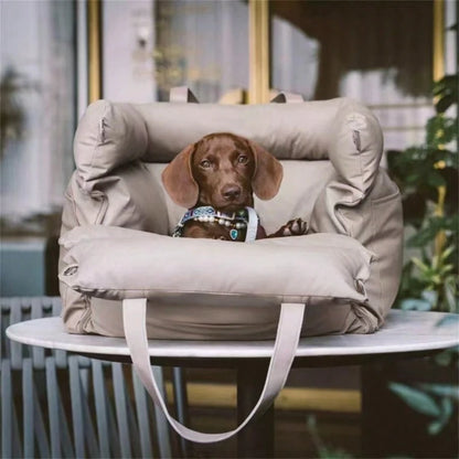Portable Waterproof Dog Car Seat Washable Pet Bed Chew Resistant All Season Travel Carrier For Medium Dogs