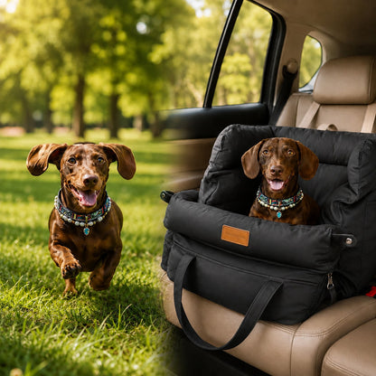 Portable Waterproof Dog Car Seat Washable Pet Bed Chew Resistant All Season Travel Carrier For Medium Dogs
