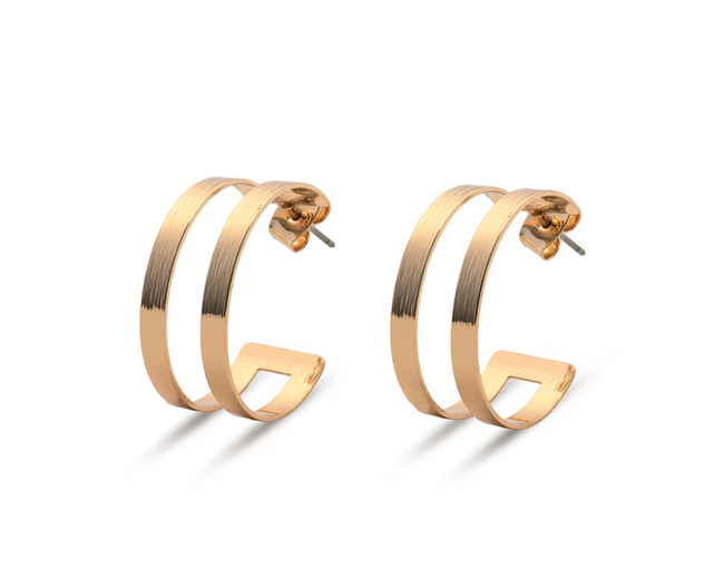 Posey Sleek Gold Hoop 1.5 in on Stud Post