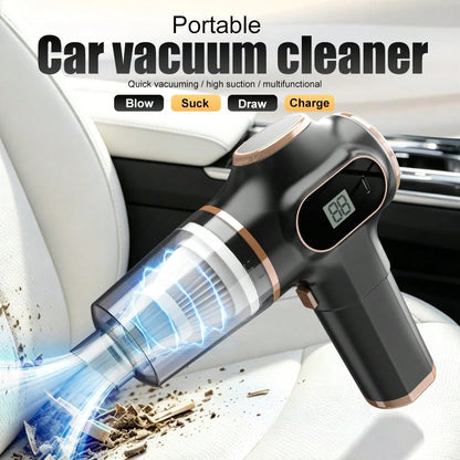 Powerful Suction Cordless Handheld Vacuum Cleaner, 2-In-1 Blow And Suction With Digital Display, Anti-Tangle Pet Hair Removal, Type-C Fast Charging, Washable Filter, Portable Vacuum For Car, Home, Off