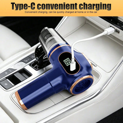 Powerful Suction Cordless Handheld Vacuum Cleaner, 2-In-1 Blow And Suction With Digital Display, Anti-Tangle Pet Hair Removal, Type-C Fast Charging, Washable Filter, Portable Vacuum For Car, Home, Off