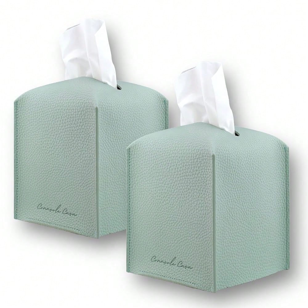 Premium PU Leather Tissue Box Holder- Elegant Hotel-Style Tissue Box Cover For Home, Office & Car Décor, Tissues Cube Organizer For A