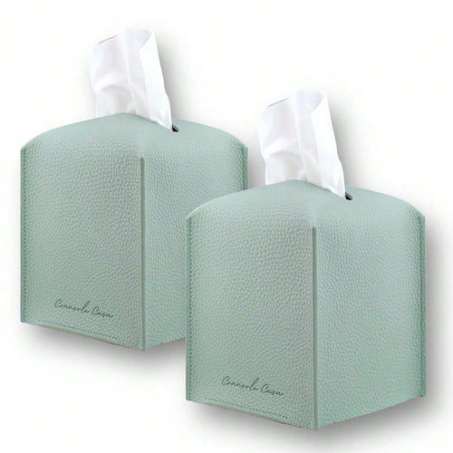 Premium PU Leather Tissue Box Holder- Elegant Hotel-Style Tissue Box Cover For Home, Office & Car Décor, Tissues Cube Organizer For A