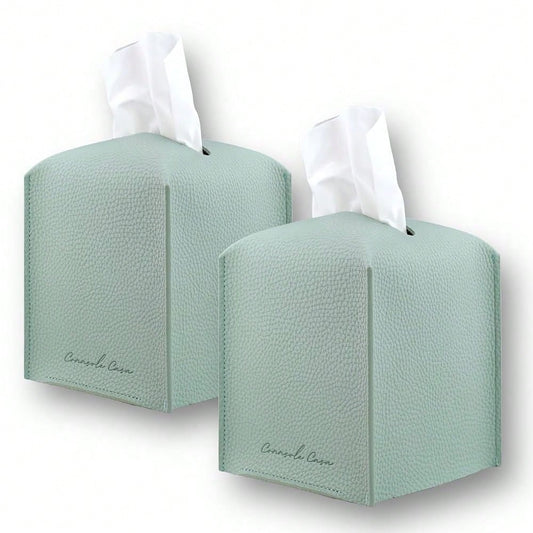 Premium PU Leather Tissue Box Holder- Elegant Hotel-Style Tissue Box Cover For Home, Office & Car Décor, Tissues Cube Organizer For A