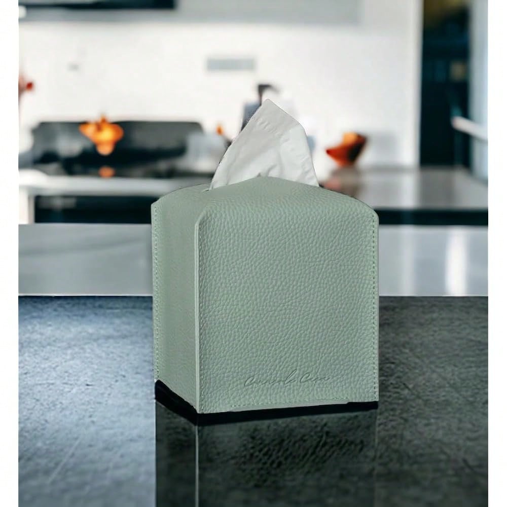 Premium PU Leather Tissue Box Holder- Elegant Hotel-Style Tissue Box Cover For Home, Office & Car Décor, Tissues Cube Organizer For A