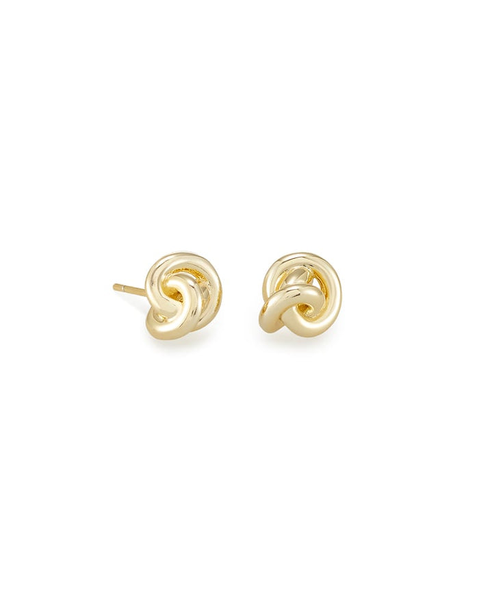 Presleigh Love Knot Stud Earrings In Gold